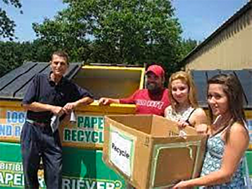 John and crew at recycle bin